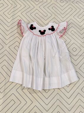 Smockingbird White Minnie Mouse Dress
